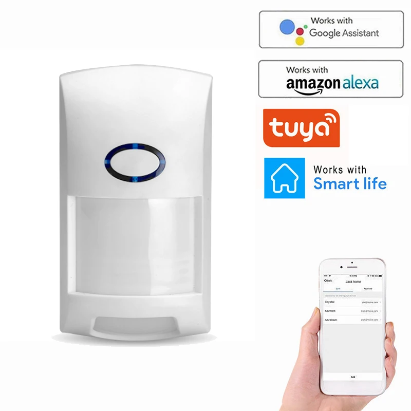 

Tuya Smart WiFi Infrared Detectors Outdoor Wireless PIR Alarm Motion Sensor Compatible With Tuya/Smart Life APP Smart Home