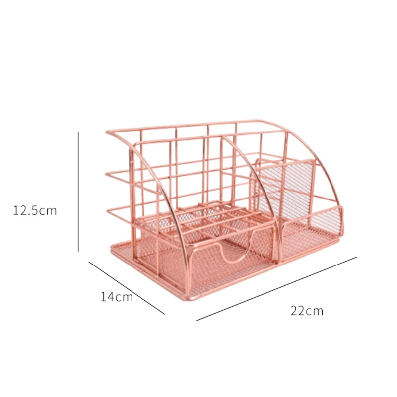 

Office Desk Organizer with 6 Compartments and Drawer The Mesh Collection Storage Holder Case Pen Holders Desk Storage Organizer