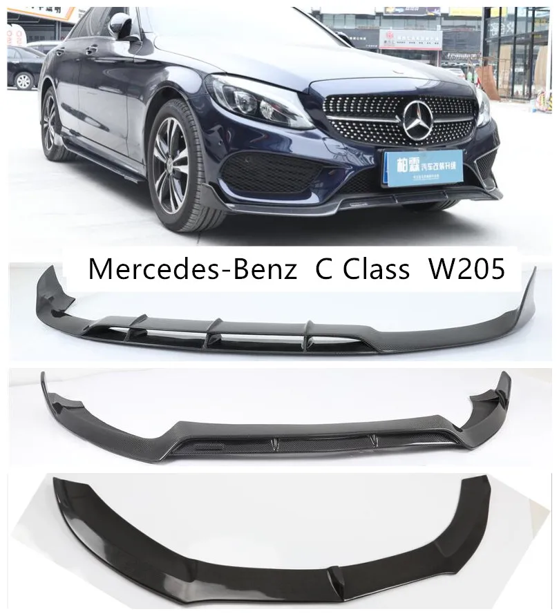 Передний спойлер для бампера Mercedes Benz C Class W205 C63 C43 C180 C200 C260 C300 2015 2021|Амортизаторы| |