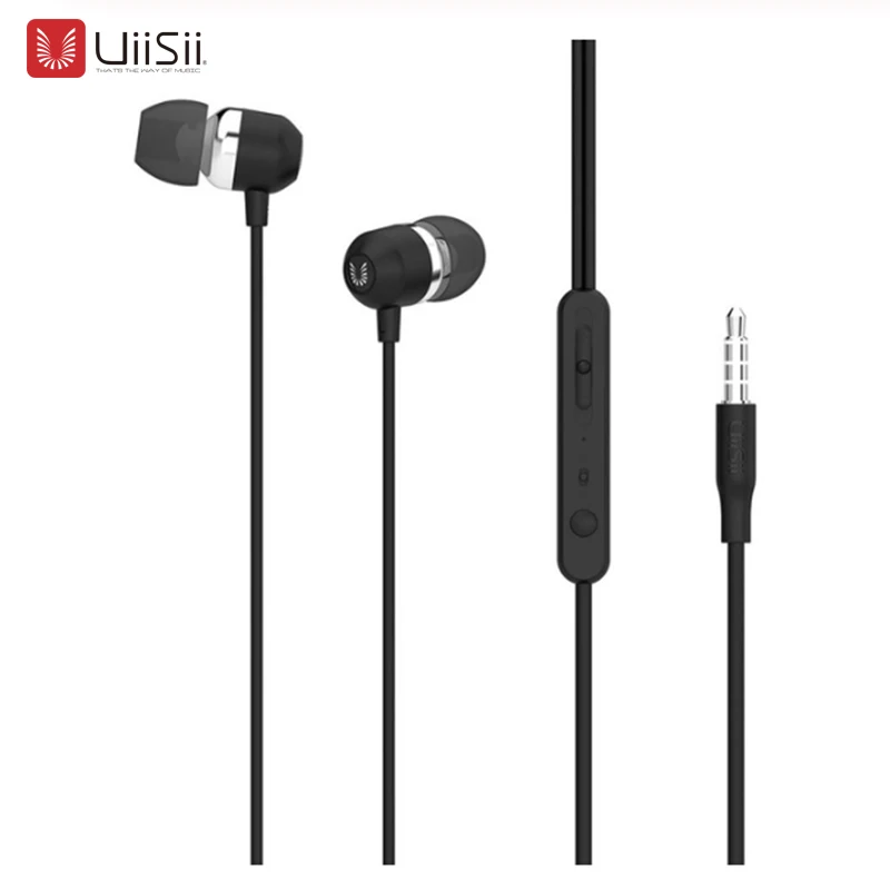 Наушники Uiisii U3 100% Оригинальные спортивные проводные наушники с регулятором 3 5 мм