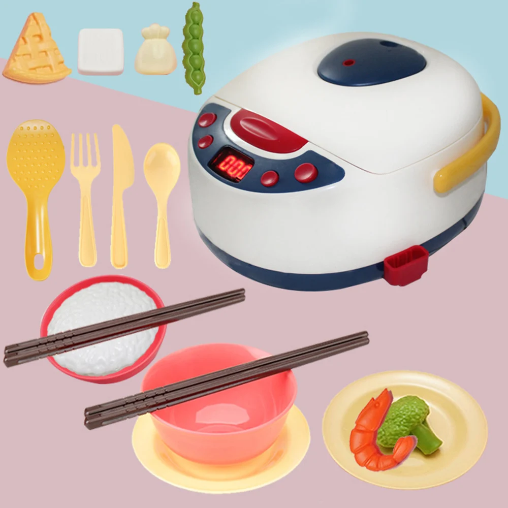 19Pcs Kitchen Pretend Play Cooking Toys Simulation Household Appliances For Children Rice Cooker Kids Educational Toy | Игрушки и хобби