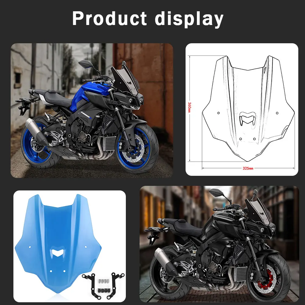 Ветровое стекло для Yamaha MT10 FZ10 2016 17 2018 2019 2020|Козырьки от ветра и ветр. щитки| |