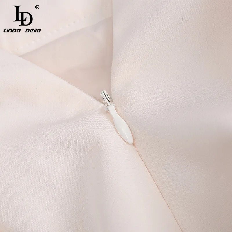 

LD LINDA DELLA 2020 Autumn Winter Runway Elegant Short Skirts Set Women's Long sleeve Embroidered Jacket TopSkirt 2 Pieces Suit