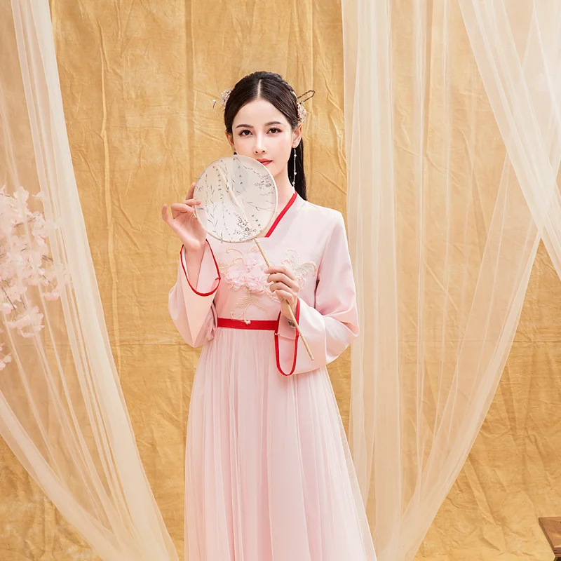 Китайская Подружка невесты Hanfu новинка 2019 осенне зимние модные костюмы платье