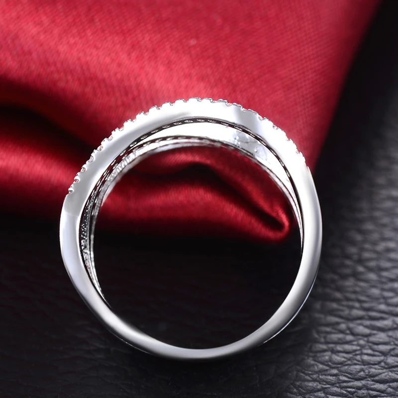 MDEAN белый золотой цвет AAA циркон волна узор Свадебные ювелирные изделия Модные