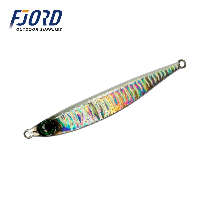 FJORD Sinking Laser Metal Jig Fishing Lure 40g 60g 80g 100g 6 colors Fish Luminous Jigging Speed Lead Tackle | Спорт и развлечения