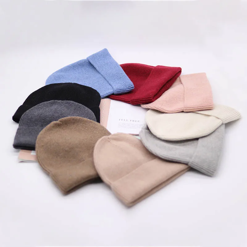 Шапка бини женская зимняя вязаная шапка теплые шерстяные шапочки головной убор