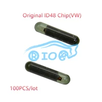RIOOAK 100pcs/lot Original Car Key Chip CAN (A1) ID48 Transponder Chip Glass Tube Unlock ID 48 Chip for VW for Volkswagen Key