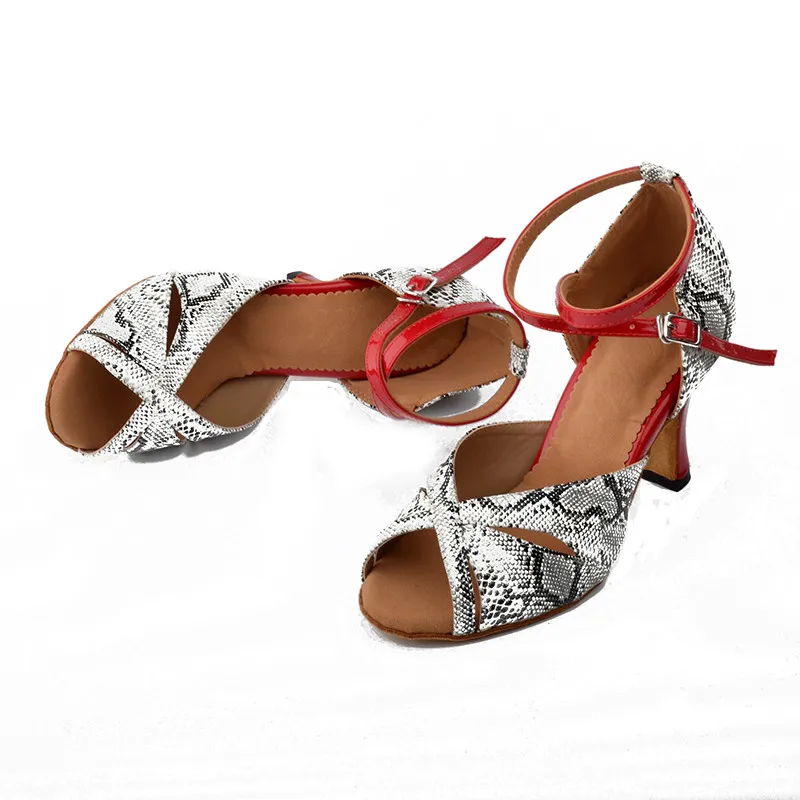 Новинка женская обувь для латинских бальных танцев Танцевальная сальсы Каблук 10