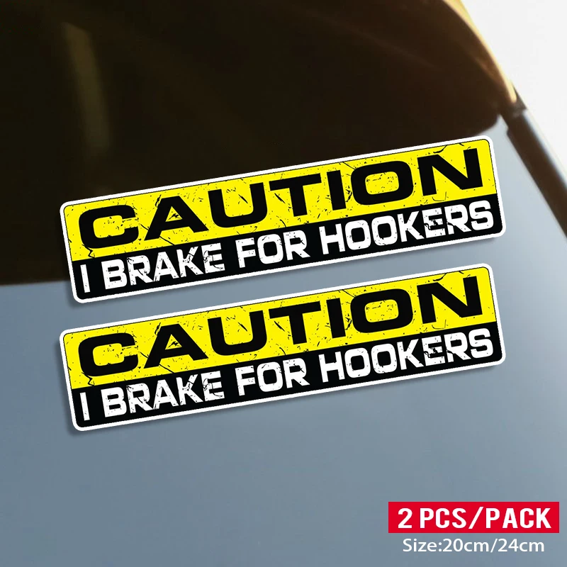 

CAUTION I BRAKE FOR WOMEN 20CM\24CM Self-adhesive Decal Car Sticker Waterproof Auto Decors on Bumper Rear Window Laptop