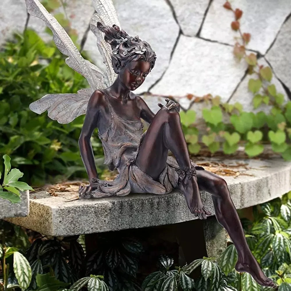 

Flower Fairy Statue Garden Ornaments Resin Craft Landscaping Yard Decoration Beautiful Garden Decor Yard Art Garden Decorations