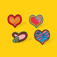 various styles love heart enamel pins fashion brooches lapel pins jewelry accessories backpack gift for couple friends wholesale