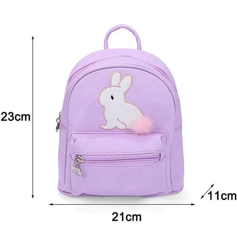 

Mini Backpack Kindergarten Baby Toddler Backpack for Girls School Bags Cartoon Rabbit Children Backpack Pu Zipper Kids Book Bags