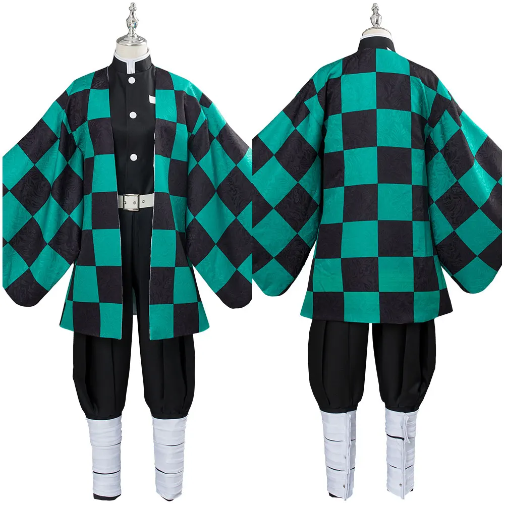 Костюм кимоно для косплея из аниме рассекающий демонов камадо танджиро|Костюмы