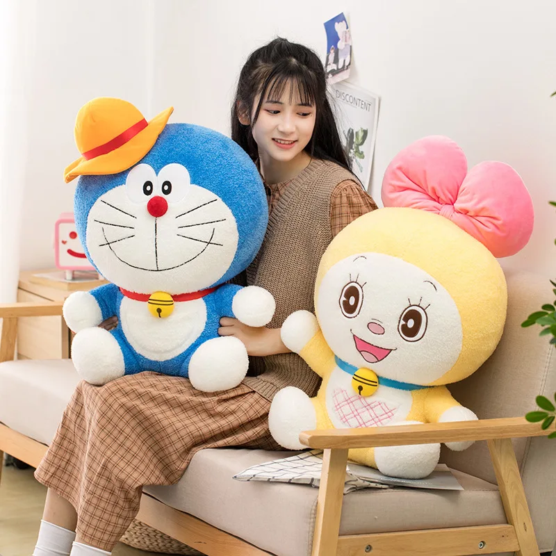 

Kawaii Doraemon Plush Toy Soft Dorami Stuffed Doll Anime Cartoon Cat Couples Baby Pillow Soothing Toy Kids Gift