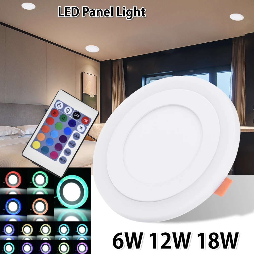 

RGB+W Round Spotlight Remote Control 16 Colors Indoor Ambient Light Ultra-thin Down Lighting For Party KTV
