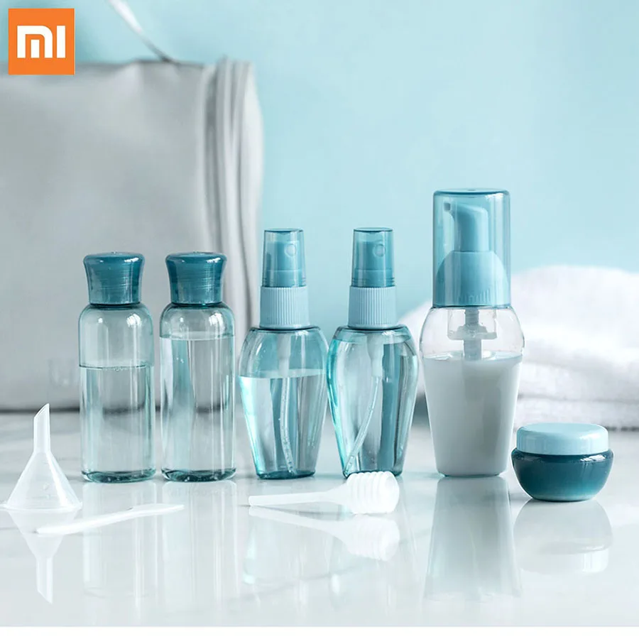 

6pcs/set Xiaomi Mijia Pin Empty Travel Bottle Portable Travel Package Bottle 10ml to 50ml Shampoo Container Toner Bottles