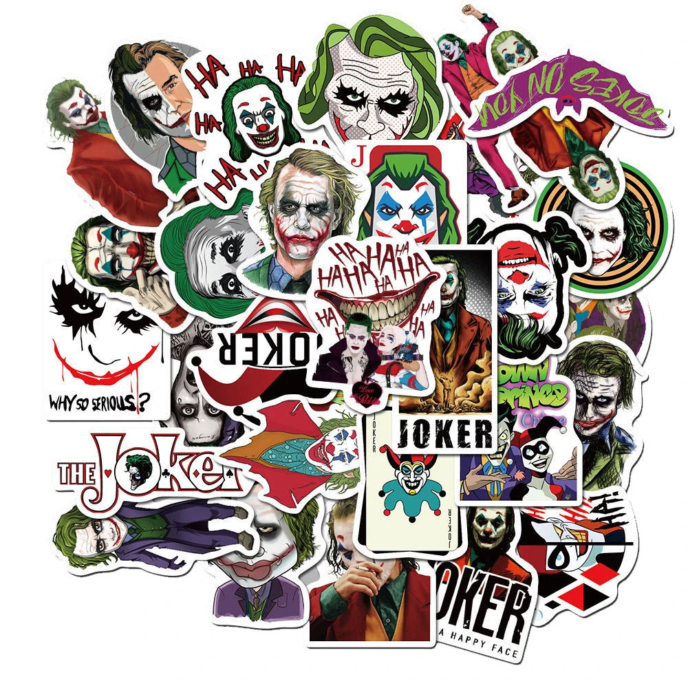 

10/30/50 шт., водонепроницаемые наклейки с изображением клоуна