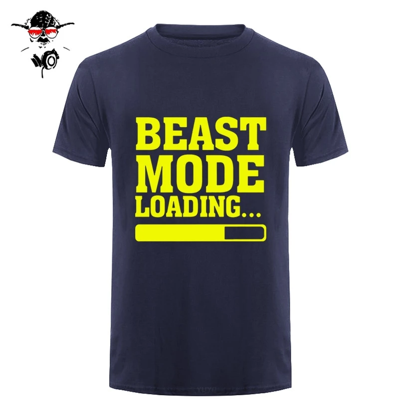 Мужская футболка с надписью BEAST MODE LOADING Новая Модная хлопковая короткими рукавами