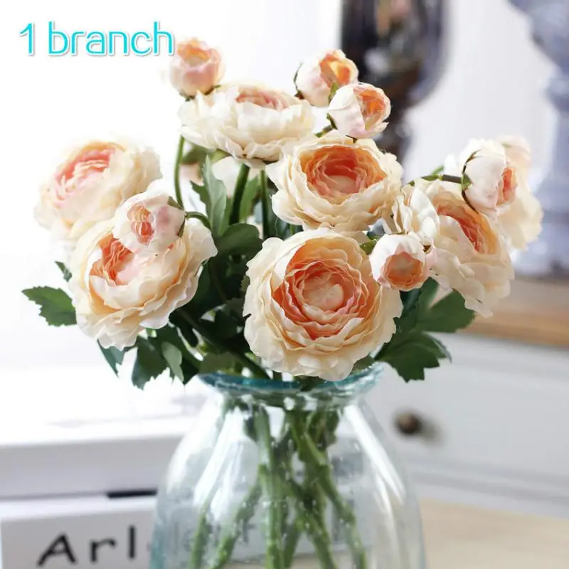 

peony artificial artificial silk flowers for home decoration wedding bouquet for bride high quality fake flower living room