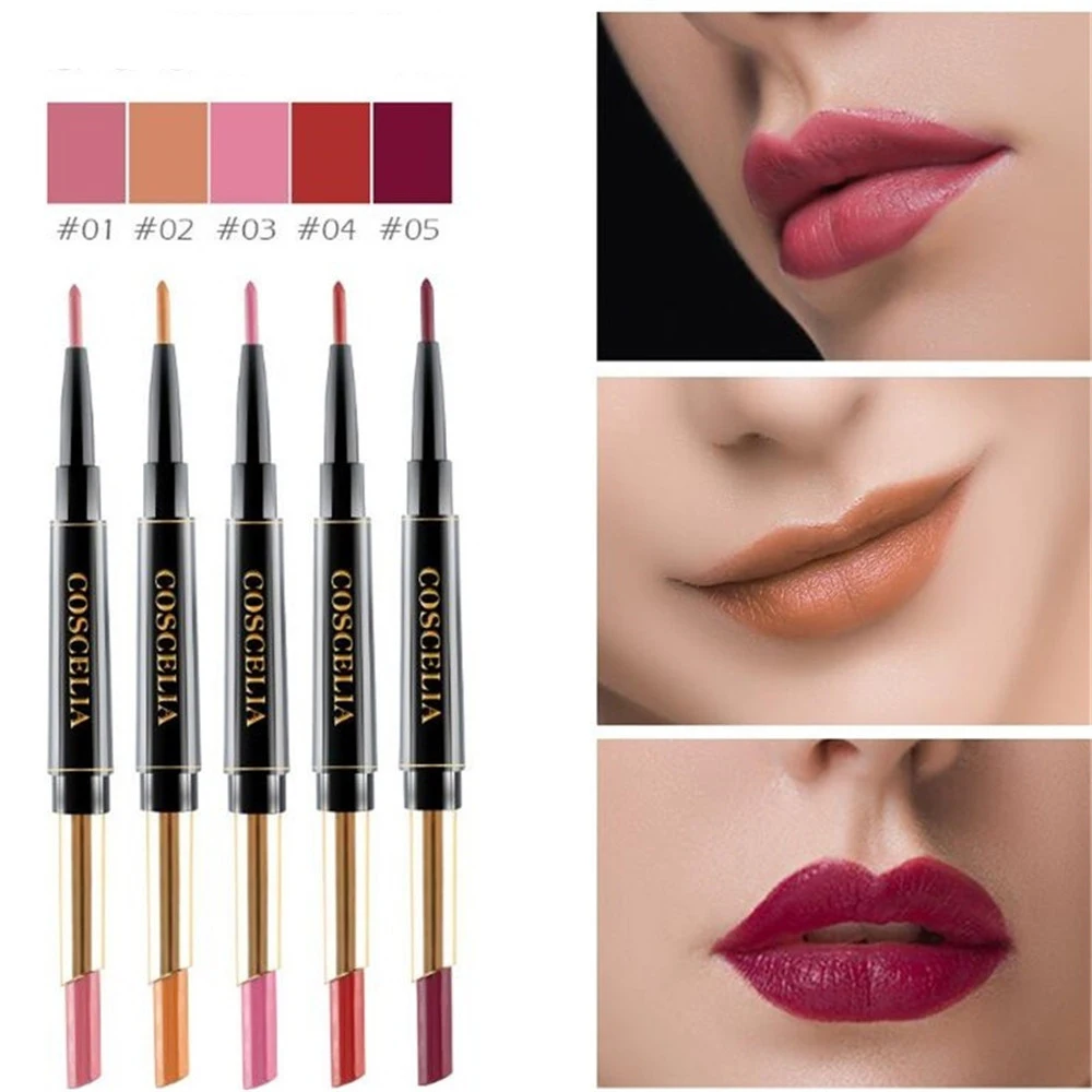 Матовая губная помада-карандаш 2 в 1 водостойкая стойкая помада для макияжа губ