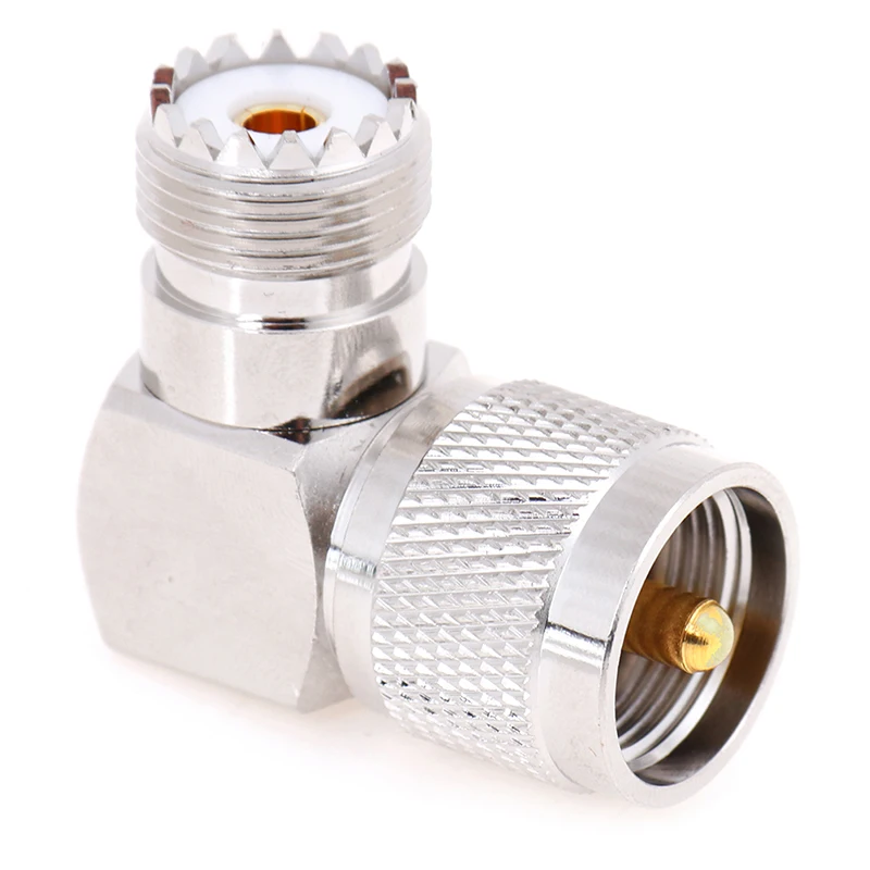1pc UHF SO-239 Female To PL-259 Male Right Angle 90 Degree RF Connector High Quality | Обустройство дома