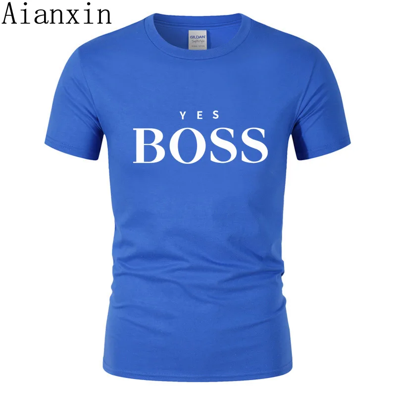 

Brand New Yes Boss T Shirt Men Tops Summer Short Sleeve T-shirt Cotton Mans Tshirt Casual Funny T-Shirts Summer Homme Clothes