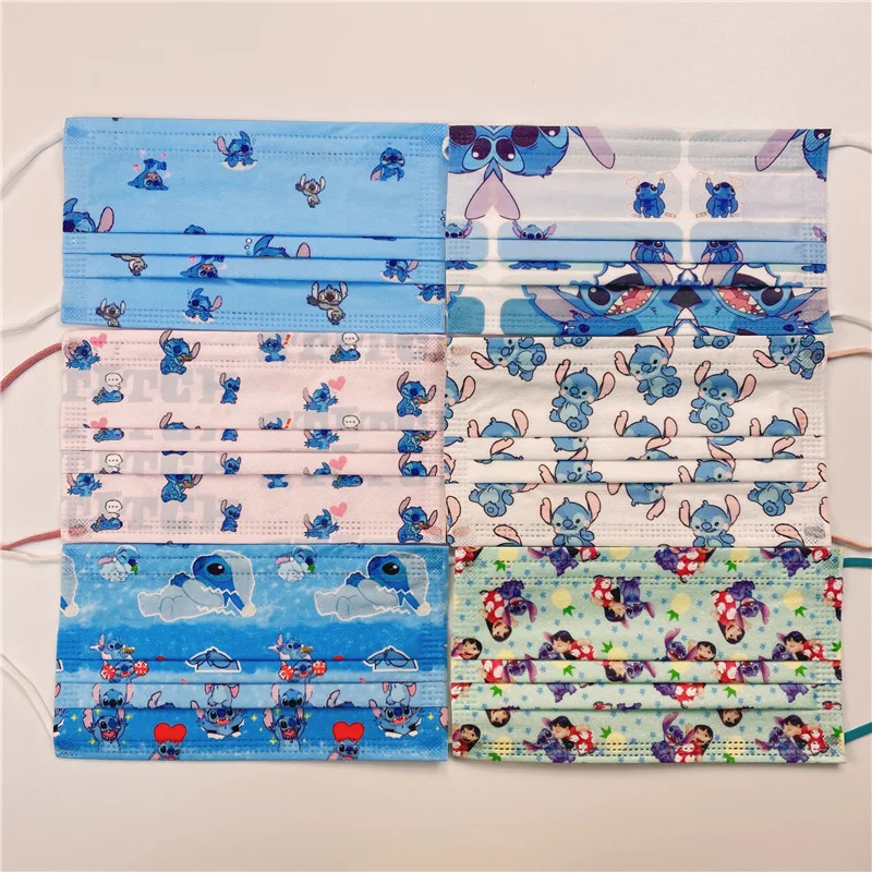

10/20/50pcs Kids Disposable Mask 3 Layer Disney Children's Face Mouth Mask Earloop Children Mask masque Safe Breathable Mask