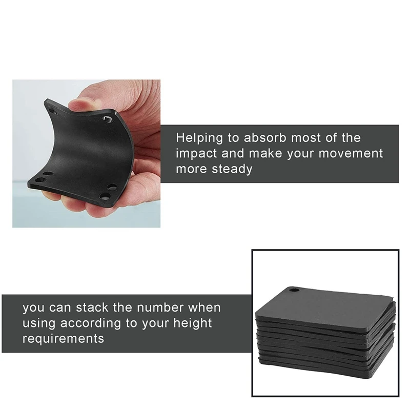 Популярно 10 шт 3 мм Скейтборд Riser амортизаторы Лонгборд подъем колодки скейтборд