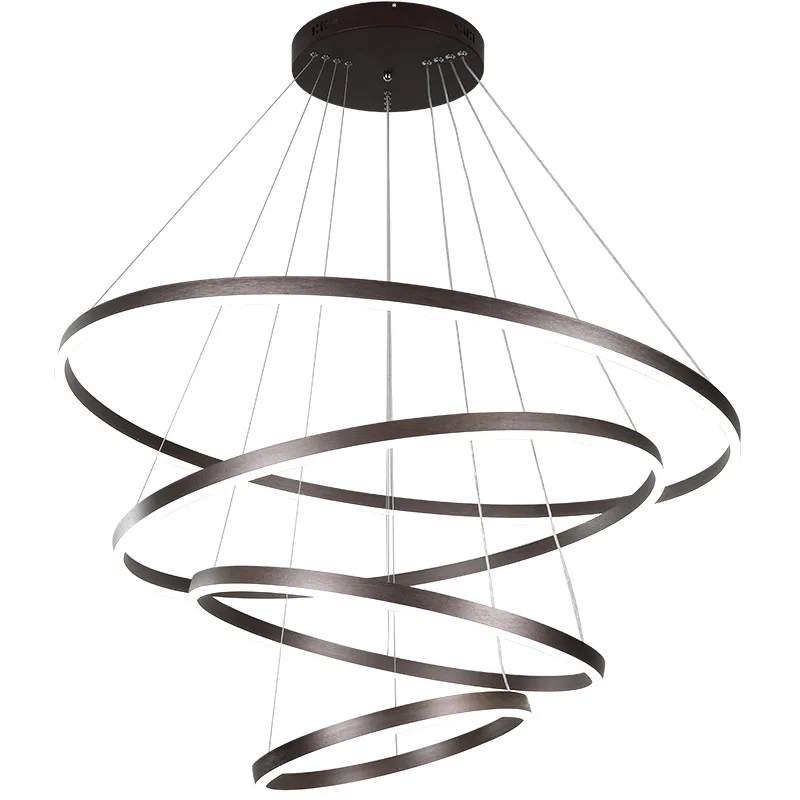 Современный элегантный матовый коричневый алюминиевый и акриловый круглый