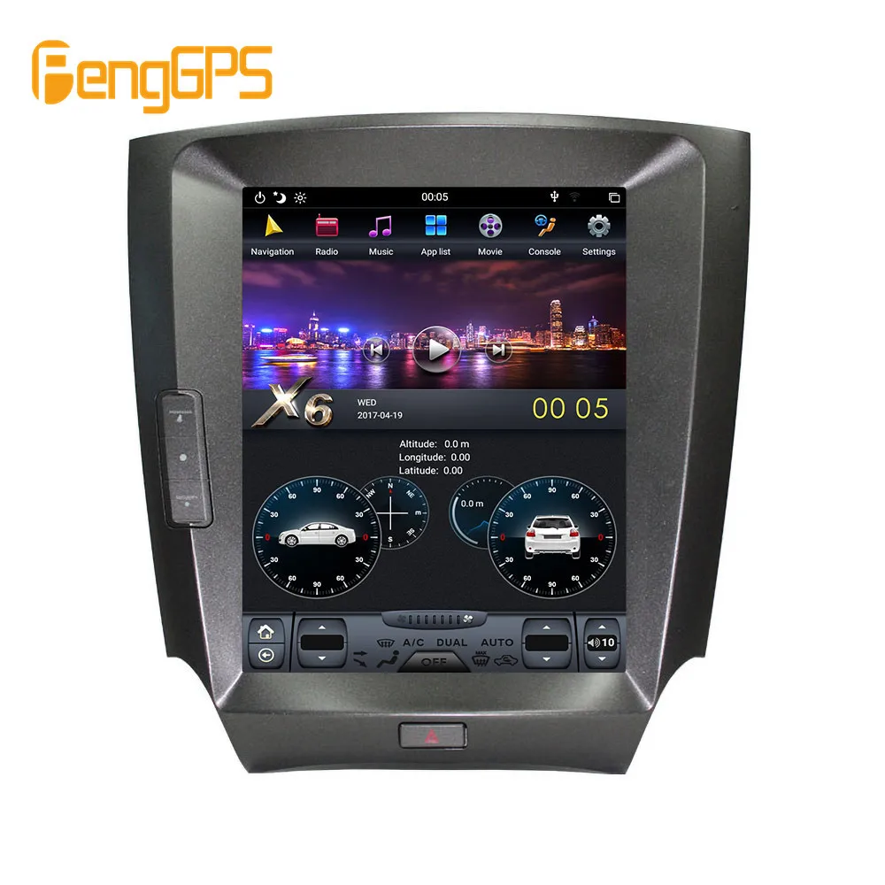 Tesla style Android 9 PX6 автомобильный радиоплеер GPS навигация для Lexus IS200 IS250 IS300 2005 + стерео