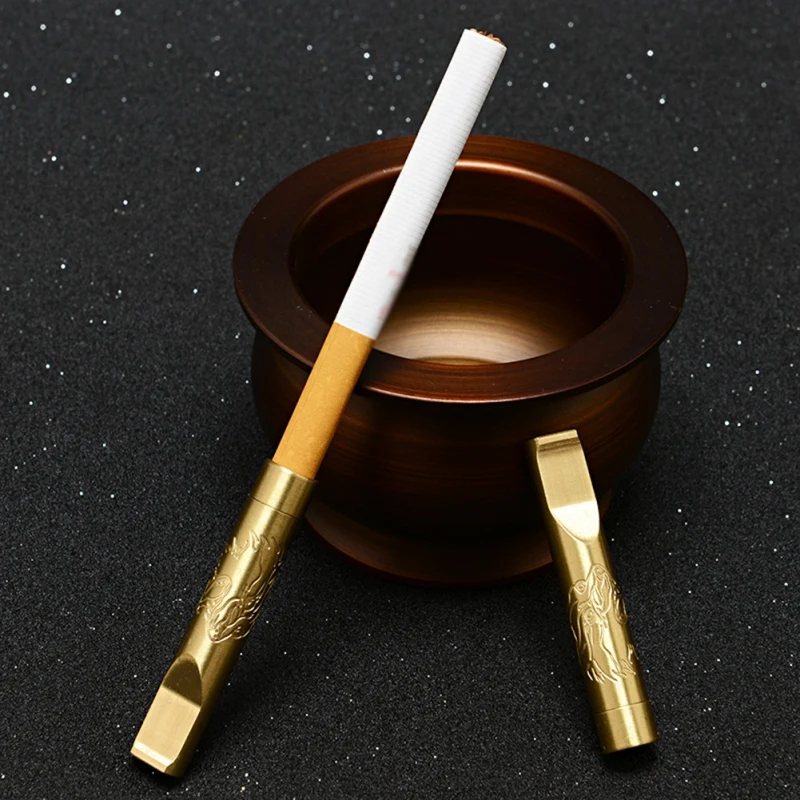 

Reusable Brass Cigarette Holder Tube Tobacco Cigarettes Smoke Filter Cleaning Reduce Tar Smoke Tobacco Filter Set
