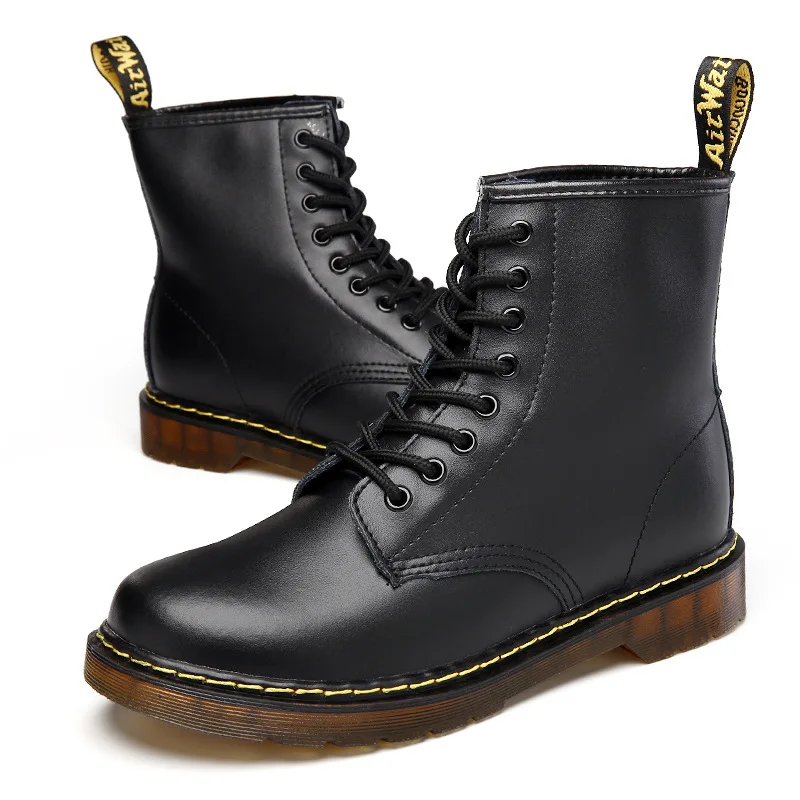 Мужские ботинки Ботинки martin из натуральной кожи мужские ботильоны на шнуровке