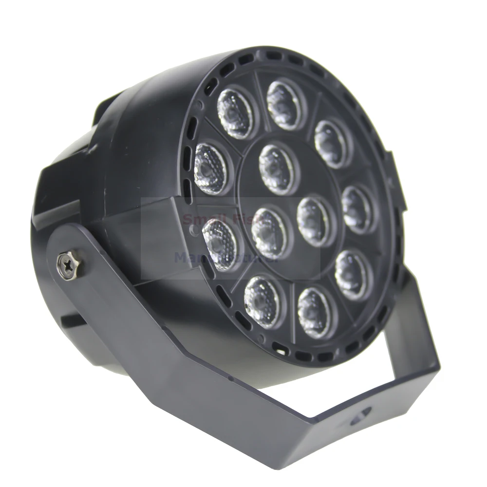 30 шт./лот миниатюрный светодиодный светильник Par 12x3 Вт RGBW плоский Can Sound Active Disco DJ DMX