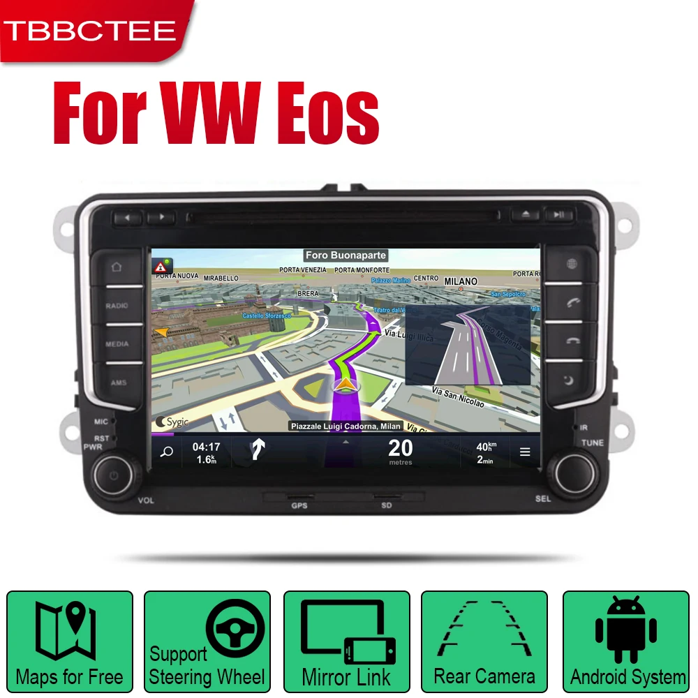TBBCTEE Android автомобильный Радио Стерео gps навигация для Volkwasgen VW Eos 2006 ~ 2015 Bluetooth wifi 2din