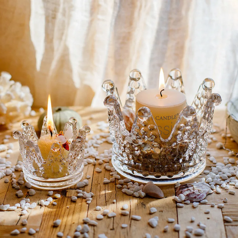 

Glass Candle Holder Nordic Simplicity Creative Desktop Light Luxury Decoration Ornaments Candelabros Decorativos Hogar Moderno
