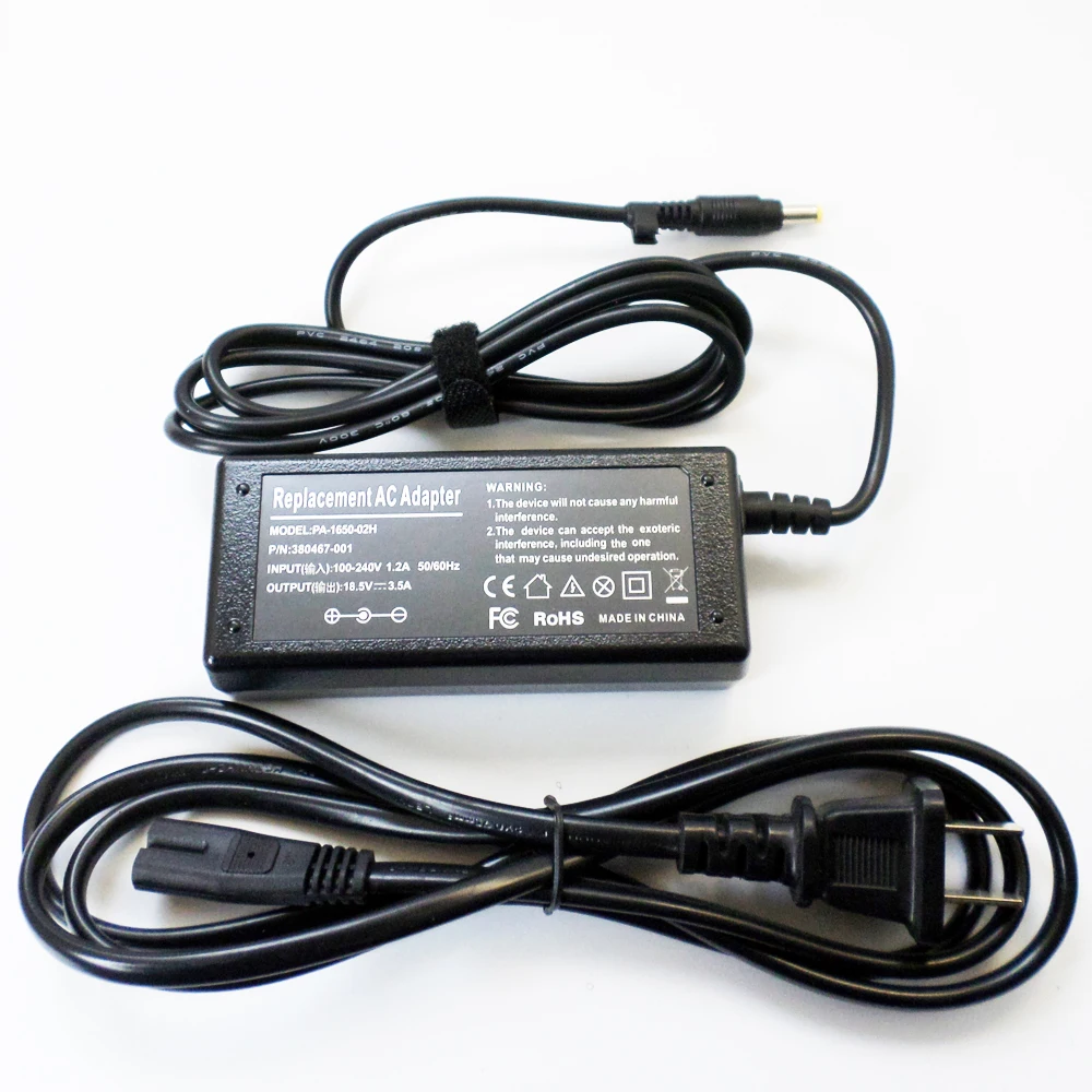 

New 18.5V 3.5A 65W AC Adapter Battery Charger Power Supply Cord For HP Compaq TC1000 TC1100 TC4200 TX1000 TX1100 TX1200 Notebook
