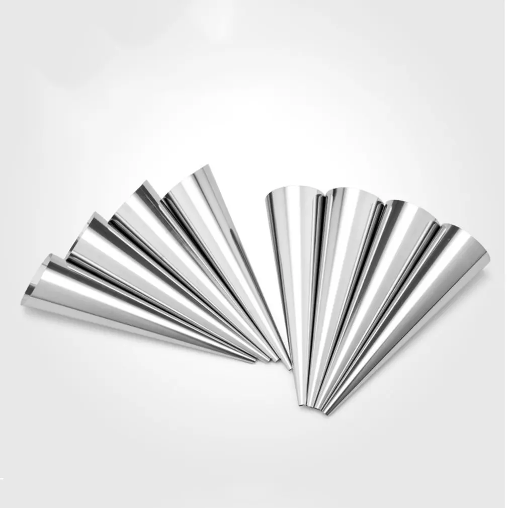 Коническая нержавеющая сталь Датская трубка форма для круассана спиральный