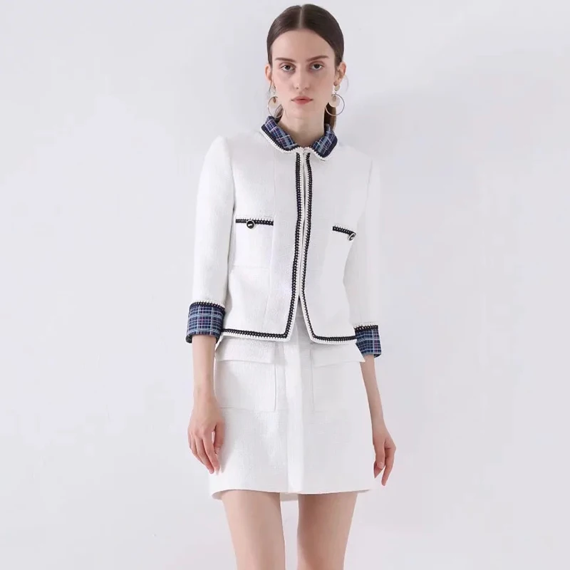 2019 зимние твидовые женские комплекты из 2 предметов высококачественные