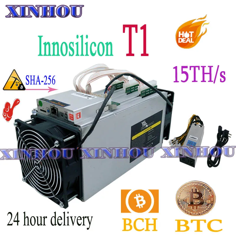 Б/у Майнер BTC BCH INNOSILICON Dragonmint T1 15TH/s SHA256 Asic с блоком питания лучше чем Whatsminer M3 M10 antminer