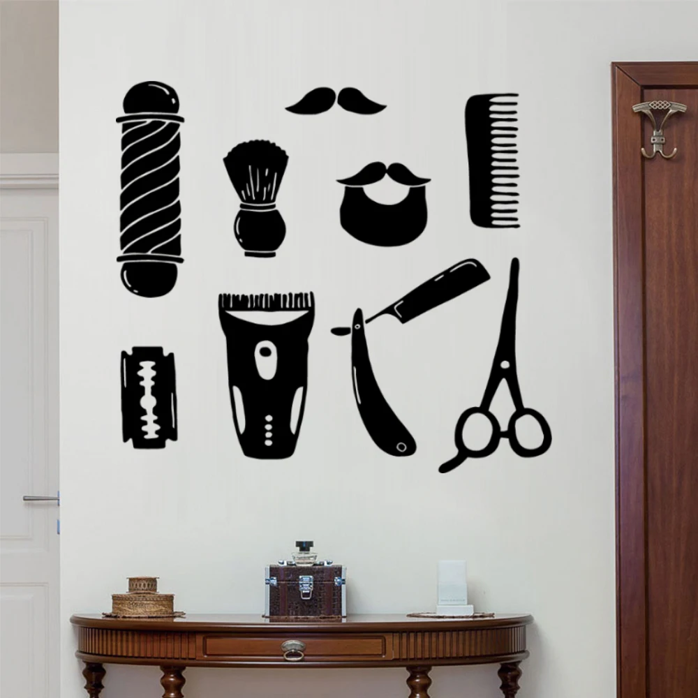 Креативные парикмахерские виниловые обои рулон мебели декоративная наклейка