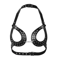 harness bra open cup for womens bondage lingerie gothic chest leather belt erotic sex toys games for couples bdsm bondage rope