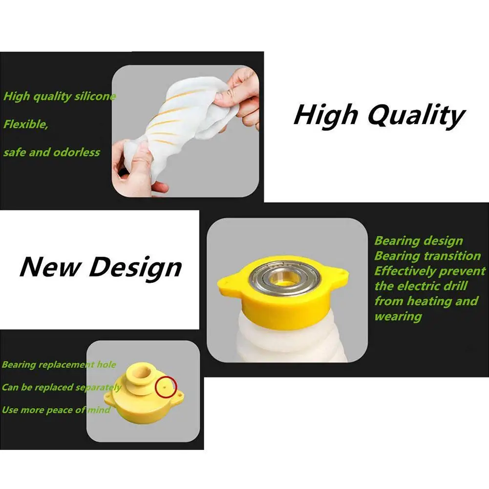 

Electric Drill Dust Proof Cover Hammer Silicone Impact Collector Dustproof Dust Tool Compatible Durable Bowl Ash Accessor F9R9