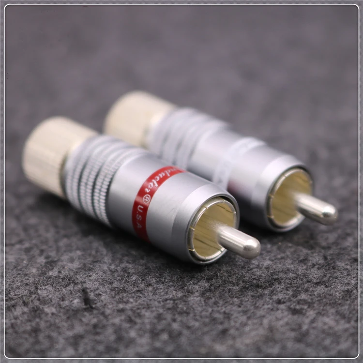Hi End HIFI DIY посеребренный штекер аудио RCA разъем для 8 мм макс. кабель Шнур|Умные