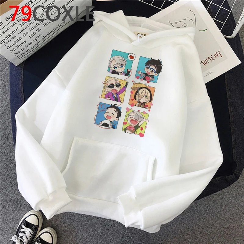 

Yuri on Ice толстовки женские аниме оверсайз печатная уличная одежда Женский пуловер Ulzzang