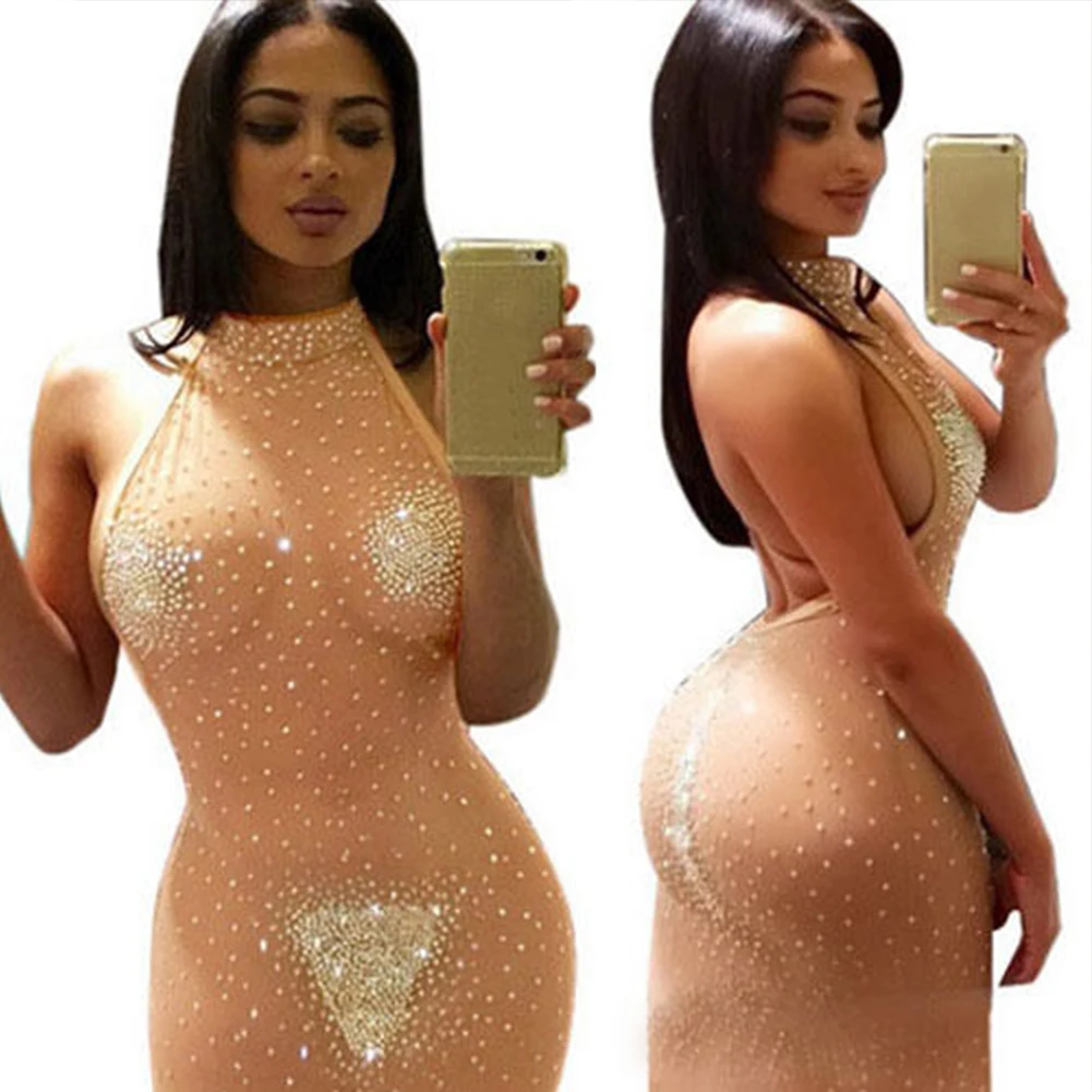 

Women Dresses Brand New Sequin Pencil Dress Fashion Design Bodycon party Dress Sleeveless Bandage Robes nightclub Vestidos