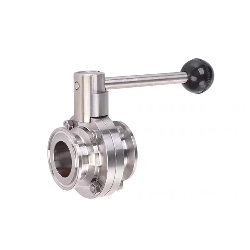 

3/4“ 1” 1-1/2" 2" 3" SS304 Stainless Steel Sanitary 50.5/64/77.5/91mm Tri Clamp Butterfly Valve Homebrew Beer Dairy Product