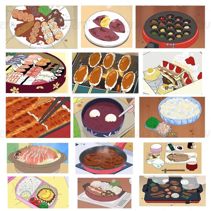 

DIY 5D Diamond Painting Cartoon Food Japanese Cuisine Anime Picture Full Diamond Sticker Embroidery Kits Wall Art Frameless