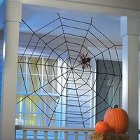 1 52 5m huge black white spider web halloween decoration cobweb home festival party bar haunted house decor stretchy spiderweb