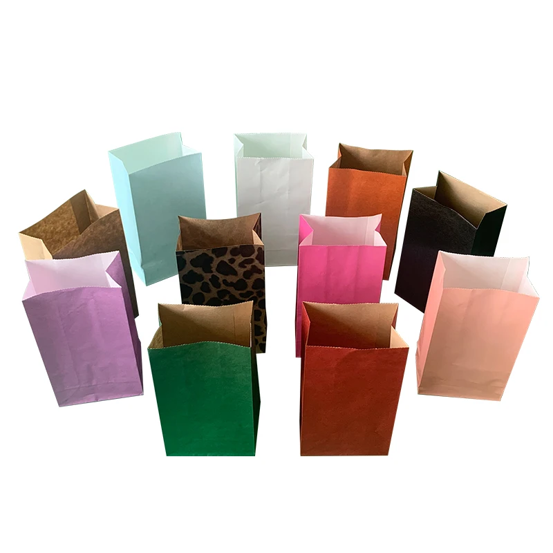 

50pcs stand up paper bag 23x12x7.5cm gift paper bags treat bags bakery candy box packaging small jewelry box packaging bags